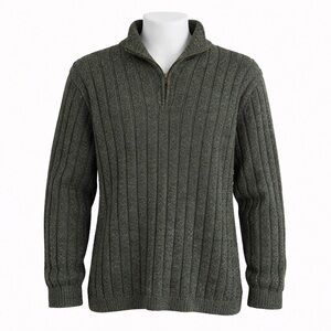 Size L Northern Elements Men’s Cotton Wool Blend Quarter Zip Sweater